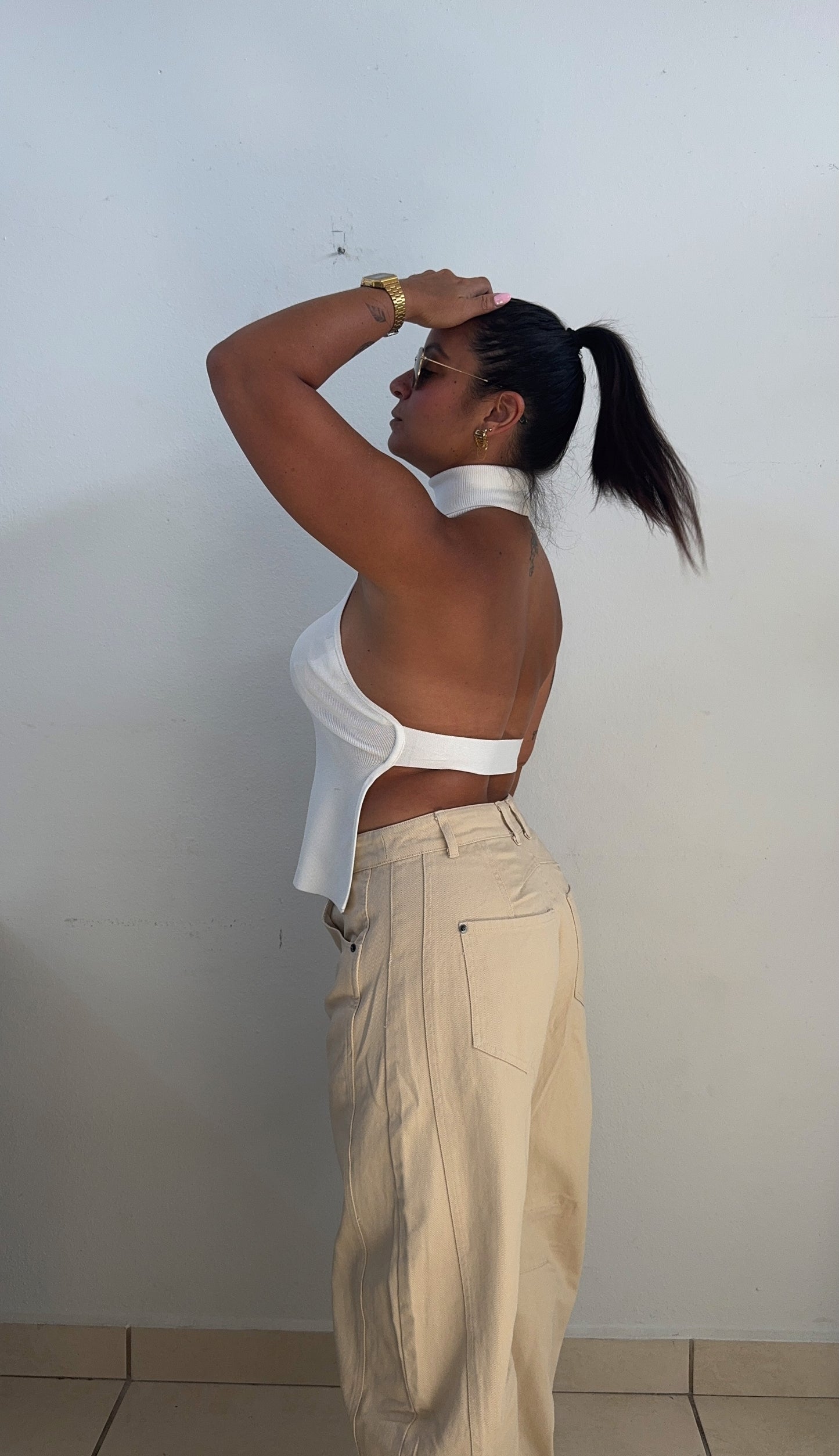 Gina Khaki Barrel Jeans