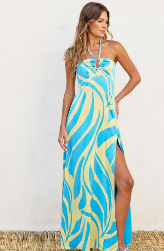 Burst of Bliss Halter Maxi