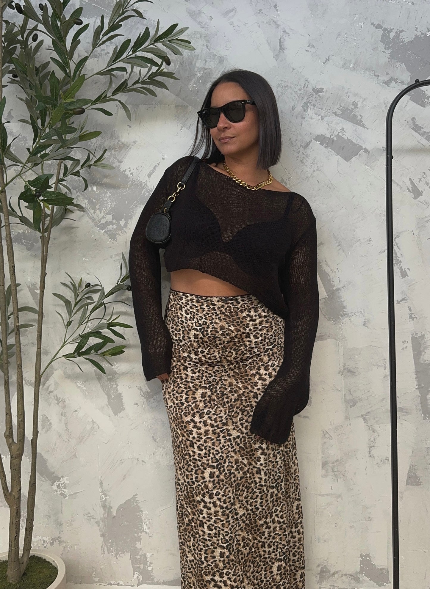 Leopard Print Maxi Skirt