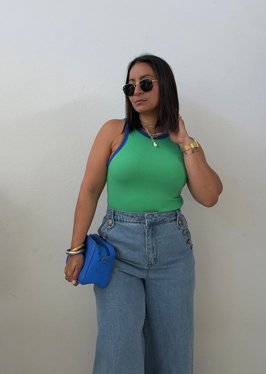 Green Blue Top