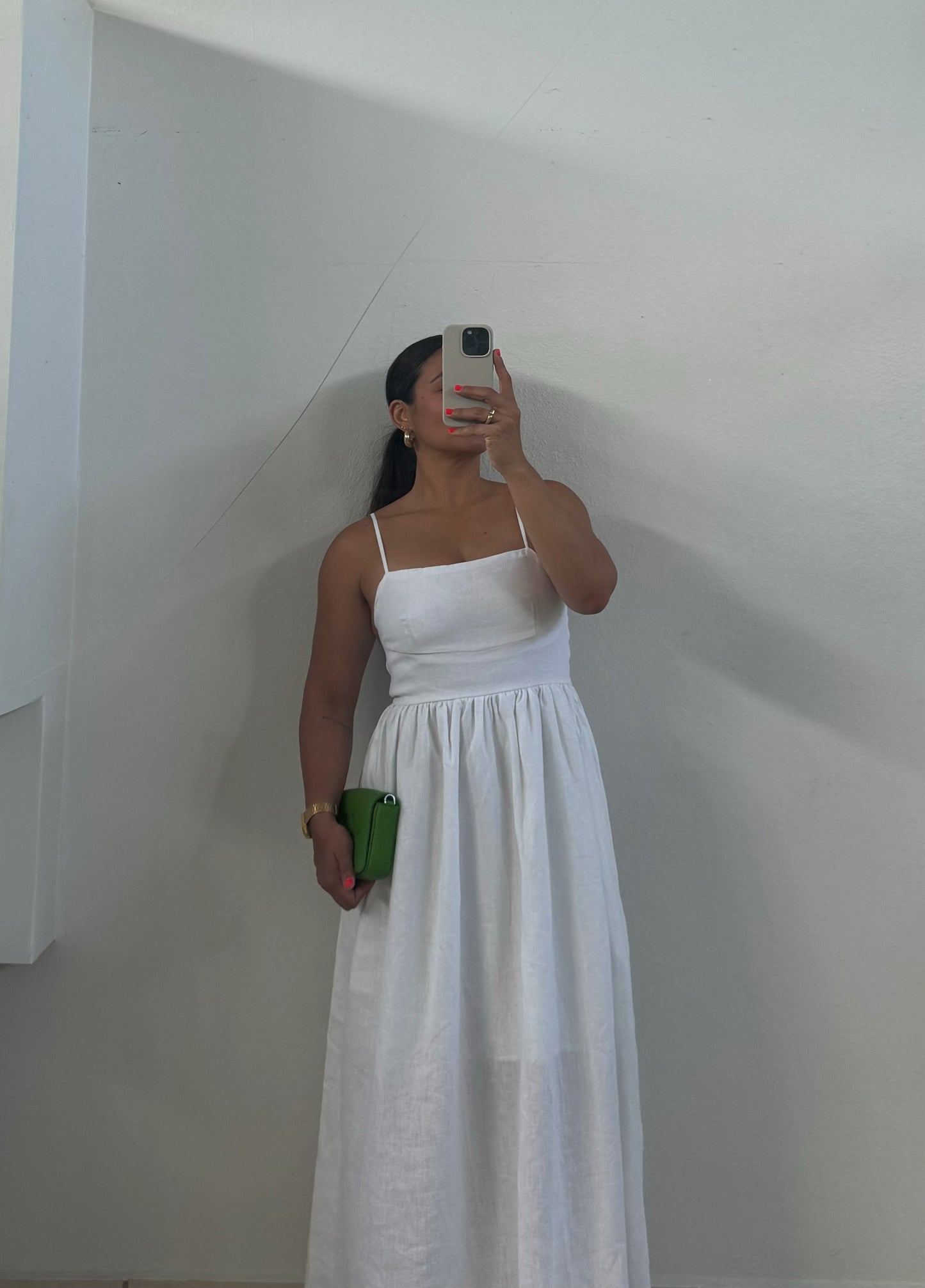 White Linen Maxi Dress