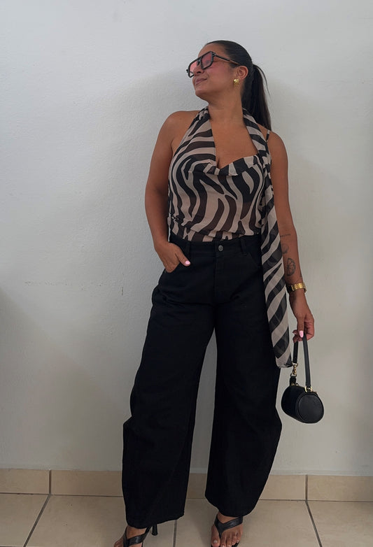 Gina Black Barrel Jeans