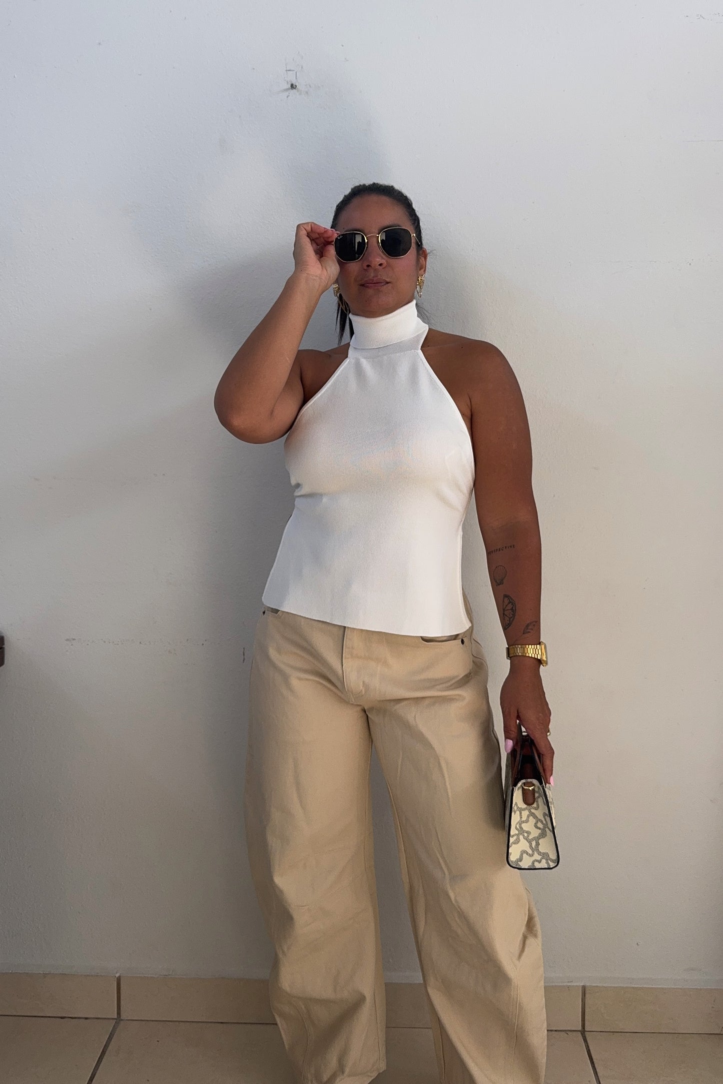 Gina Khaki Barrel Jeans