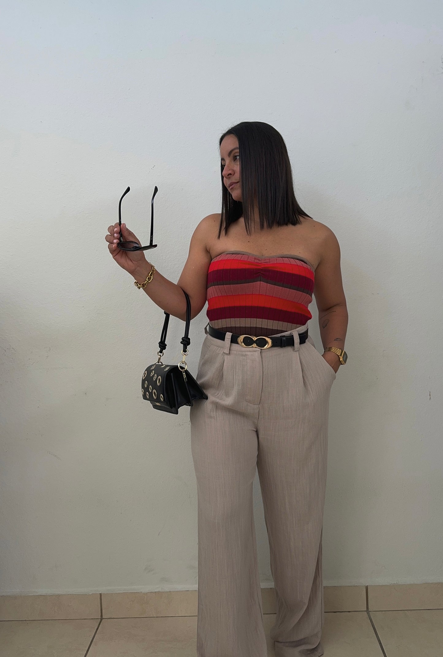 Red Multi Tube Top