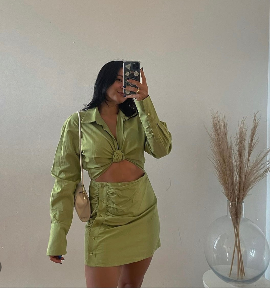 Matcha Shirt Dress
