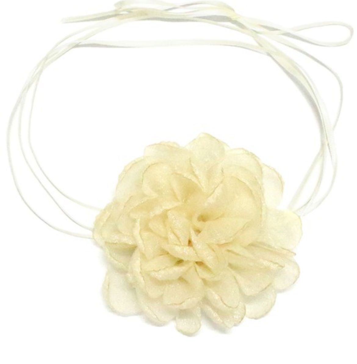Shimmer Flower Choker Necklace