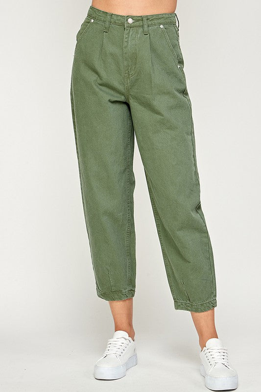 Olive Slouchy Jeans