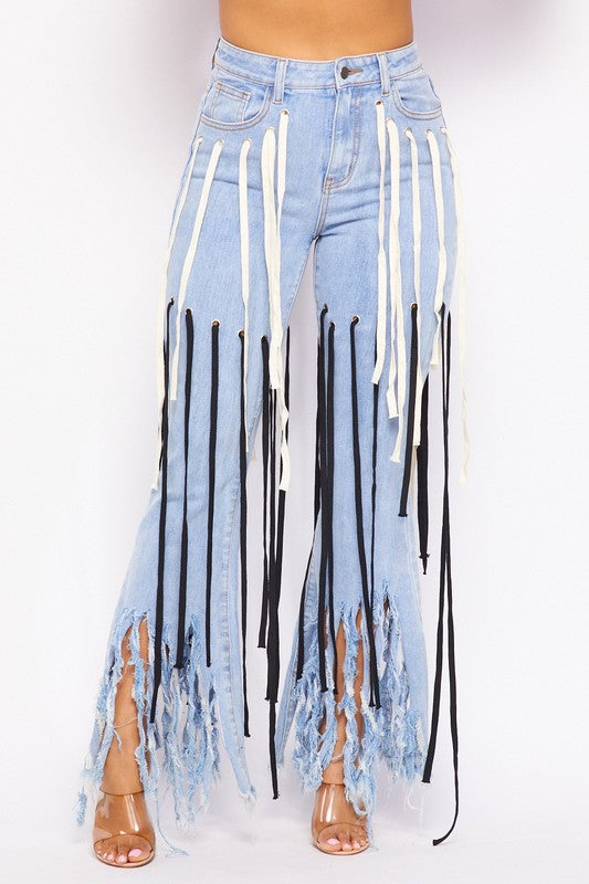 Fringe Detail Jeans