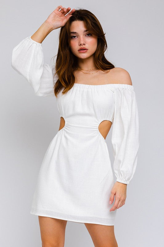 Cutout White Dress