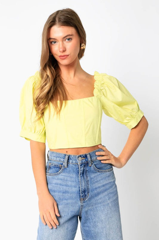 Lime Bustier Top
