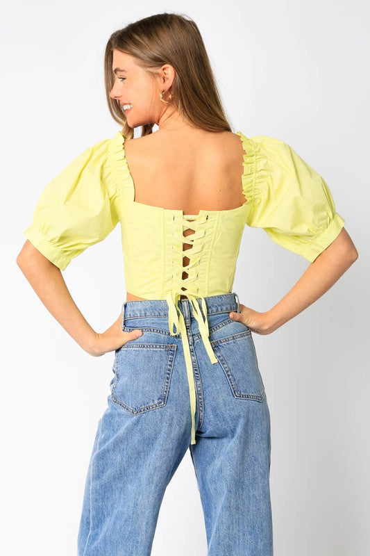 Lime Bustier Top