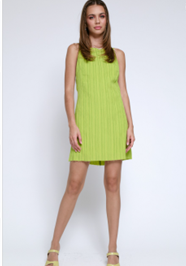 Textured Mini Dress, Green
