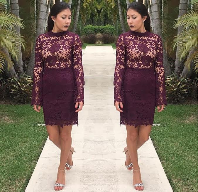 Burgundy 2025 crochet dress