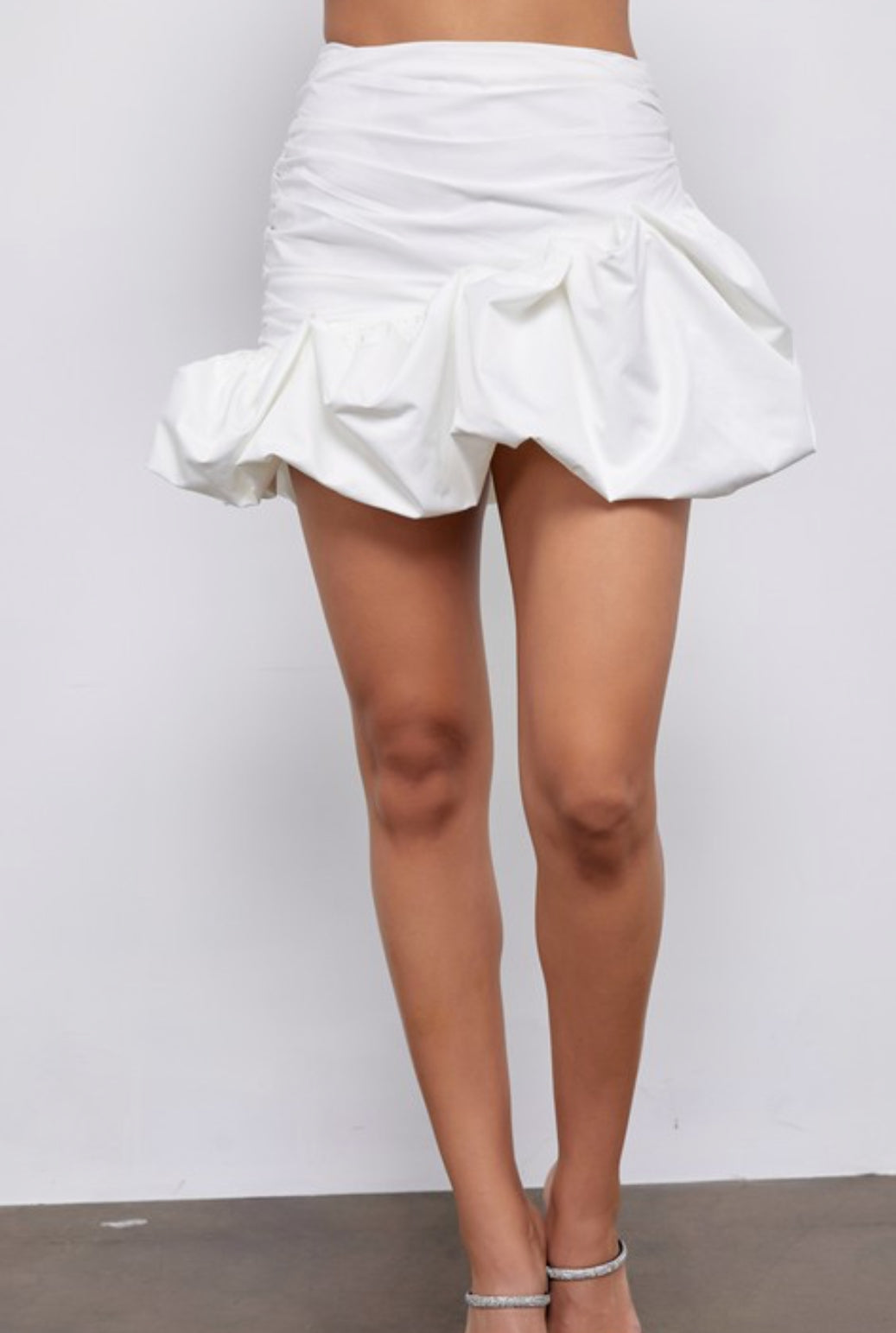 Aje white clearance ruffle skirt