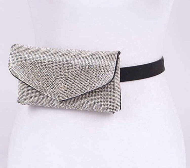 Crystal Studded Belt Bag