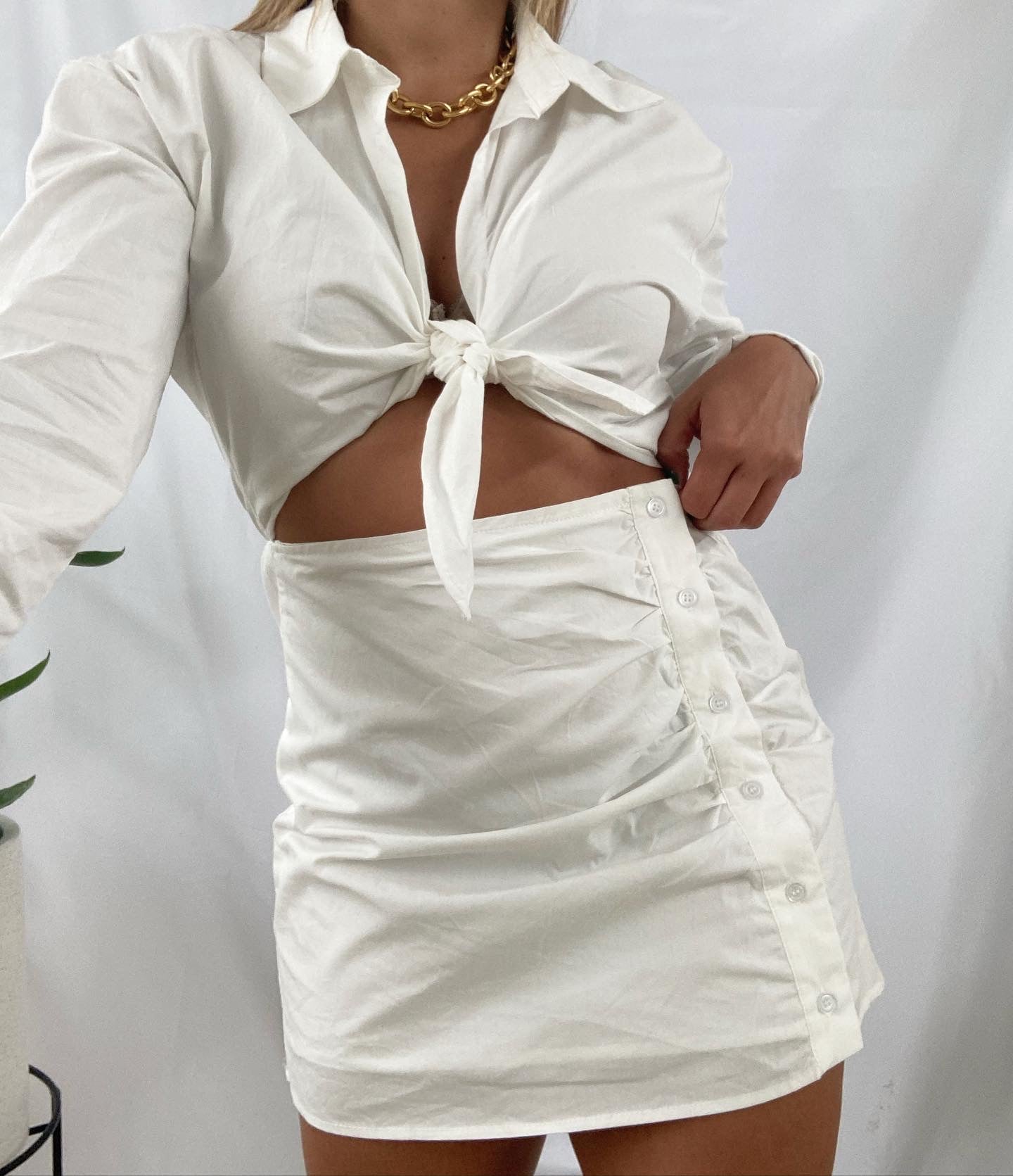 Sofia White Shirt Dress