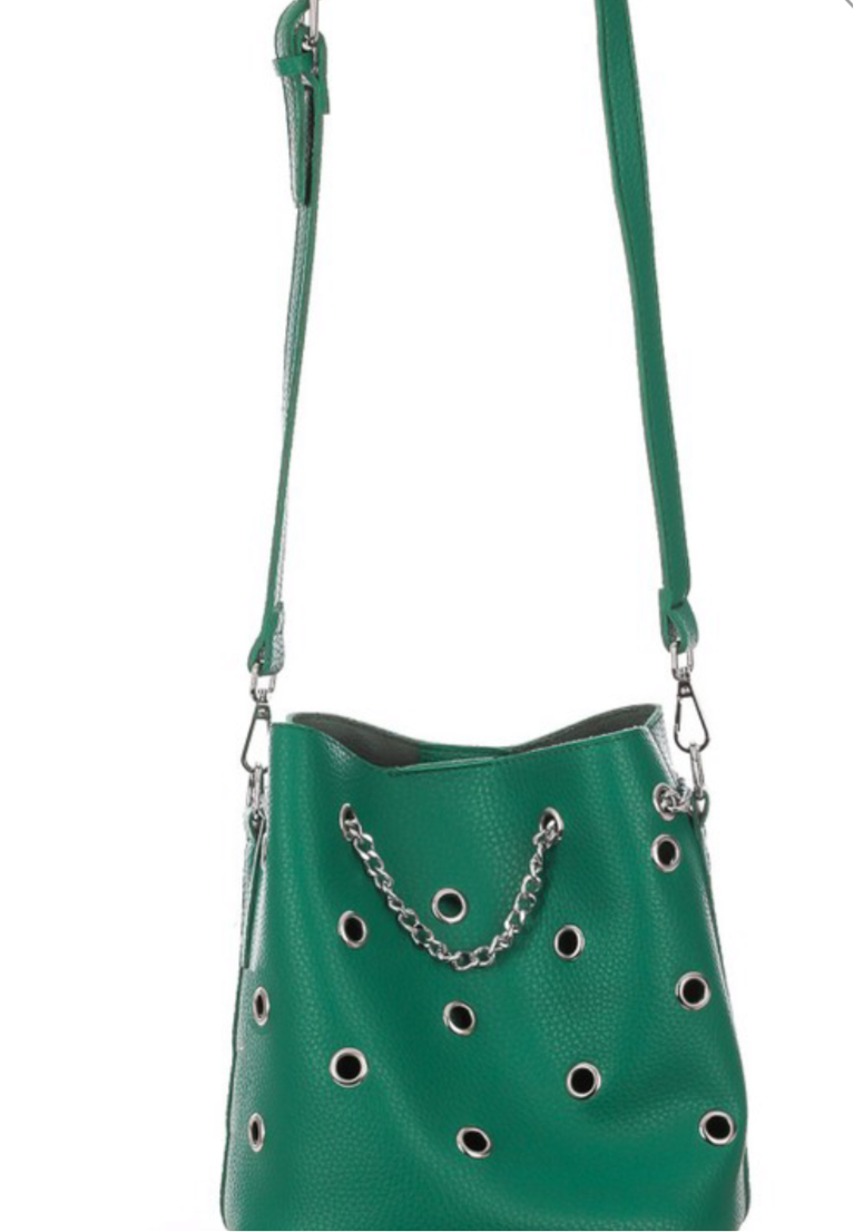 Green, Multi Ring Shoulder Bag