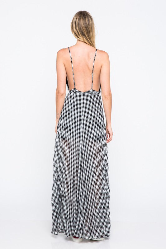Checkers Maxi Dress