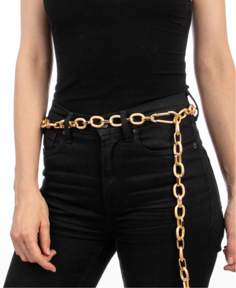 Textured Cable Chain Belt