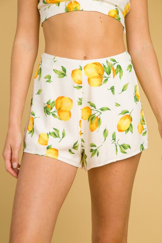 Lemons White Shorts