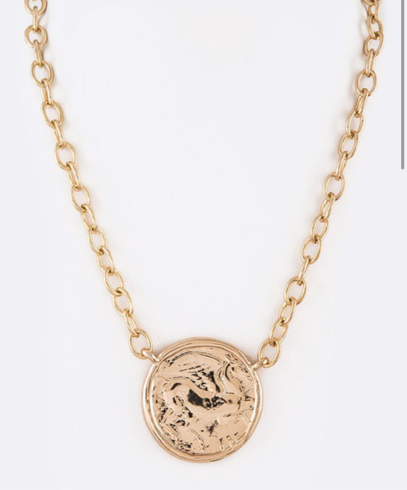 Vintage Coin Pendant Necklace