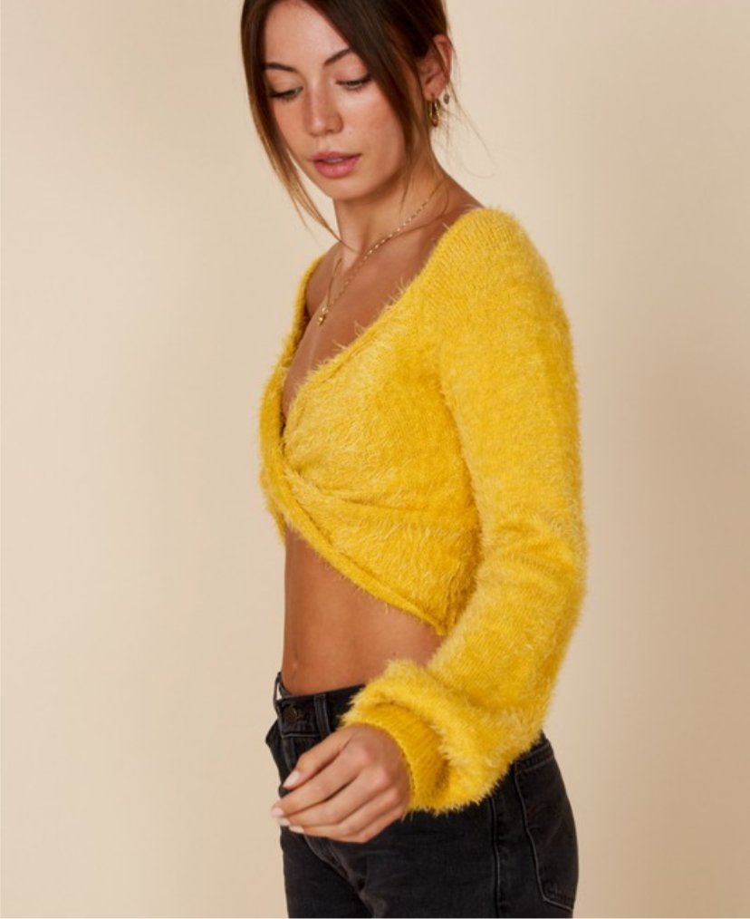 Fuzzy Twisted Front Top