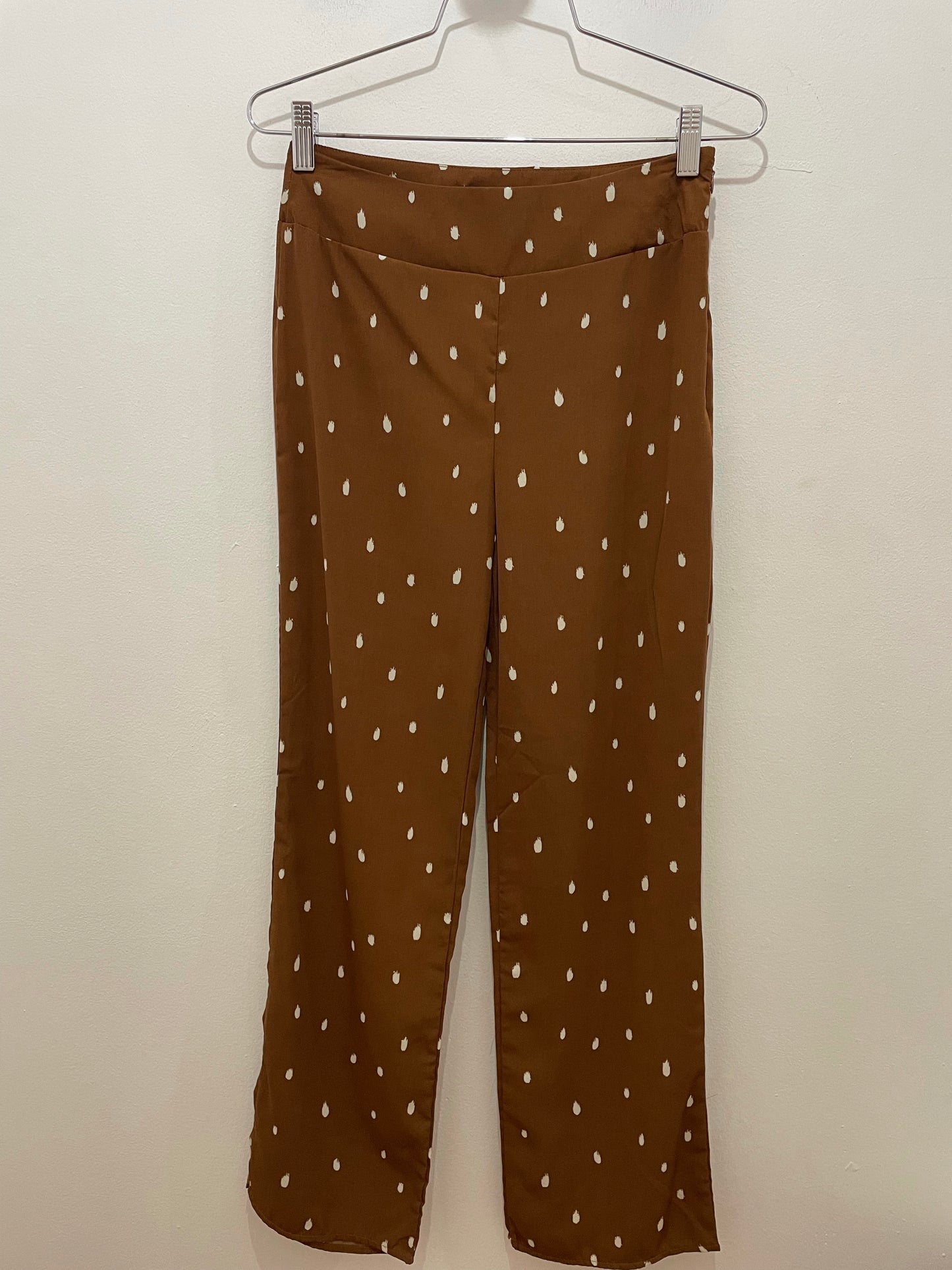 Brown Print Pants