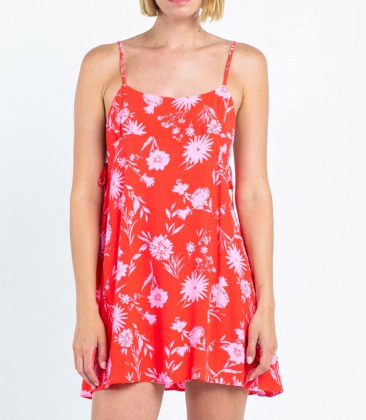 Calypso Coral Flower Dress