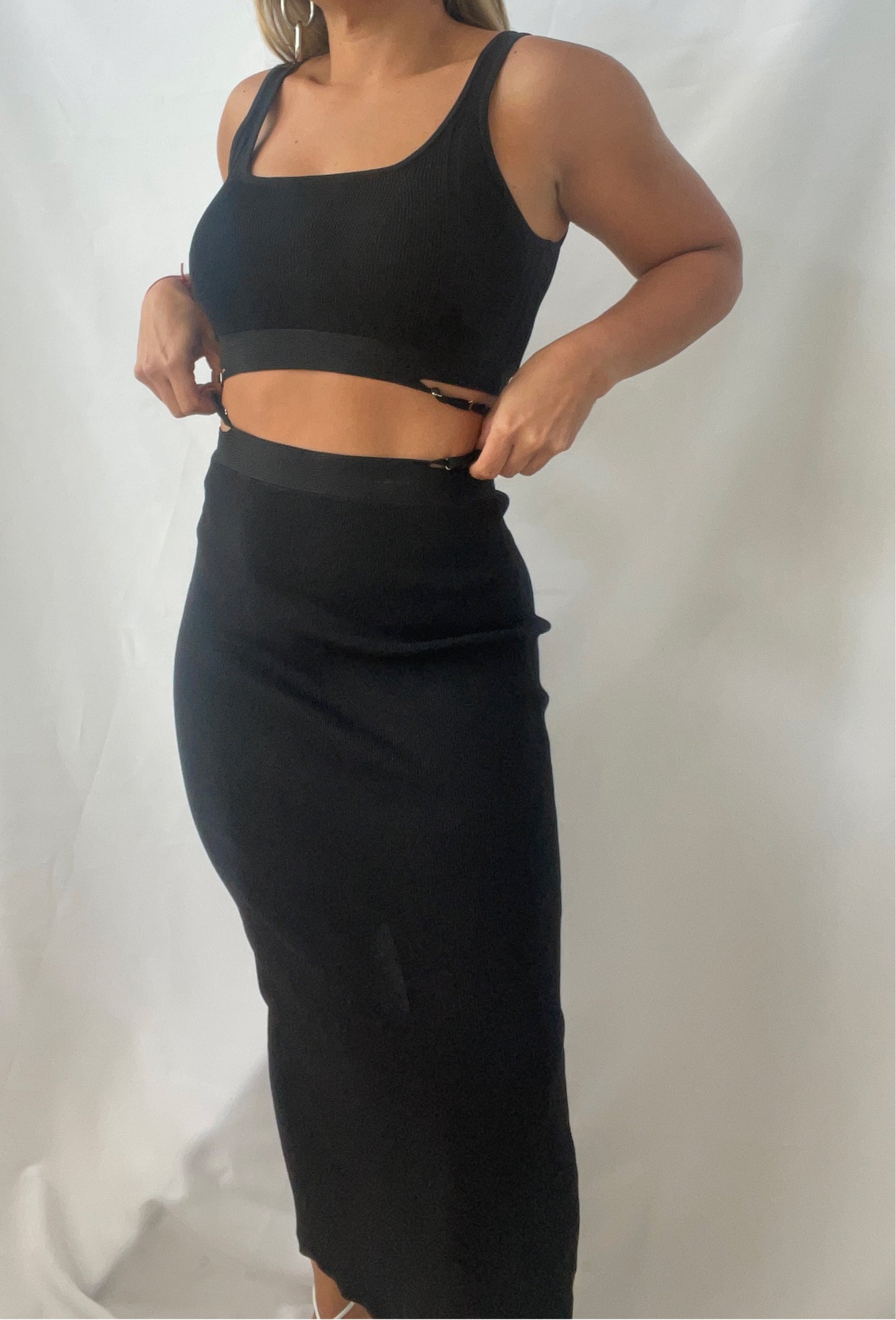 Isa Vibes: Top & Midi Skirt Set