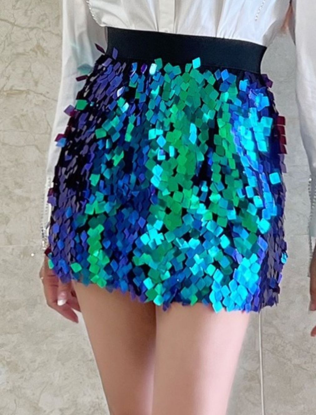 Multi Sequin Skirt