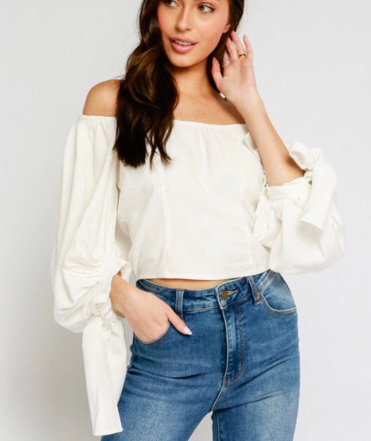 Puff Sleeves - Off Shoulder Blouse