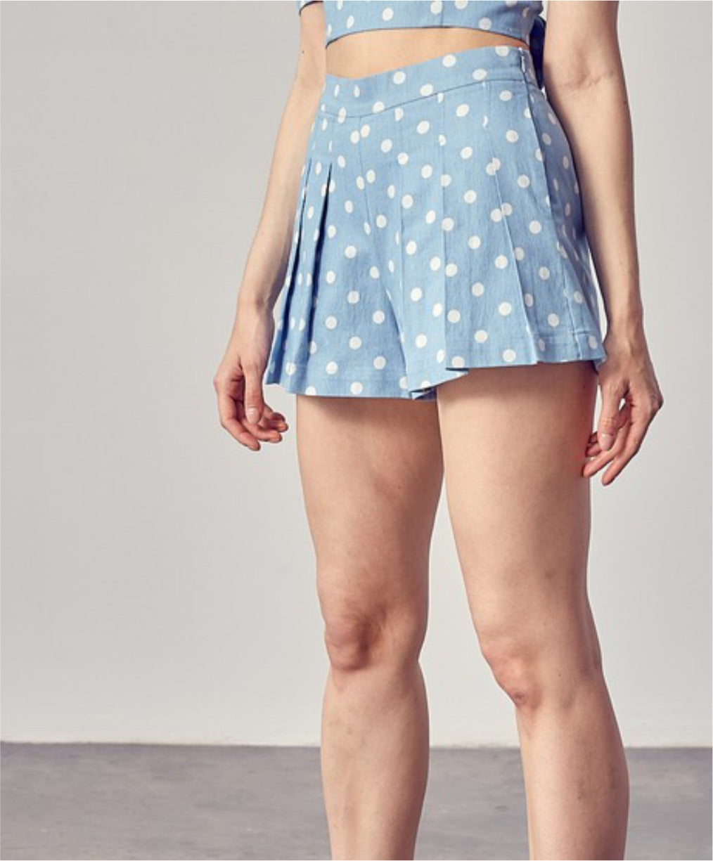 Blue Polka Dots Shorts