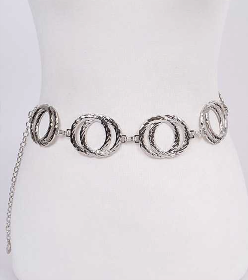 Textured Ring Iconic Chain Belt