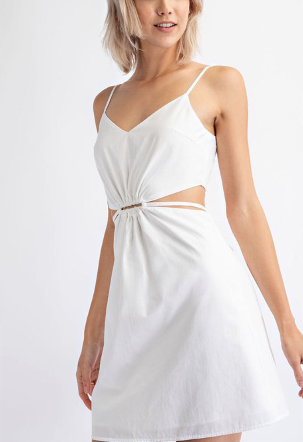Cutout Mini Dress, White