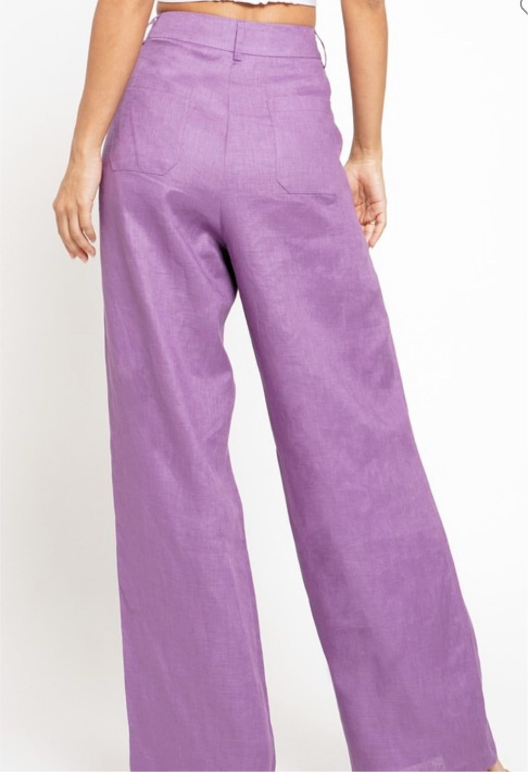 Purple Linen Pants
