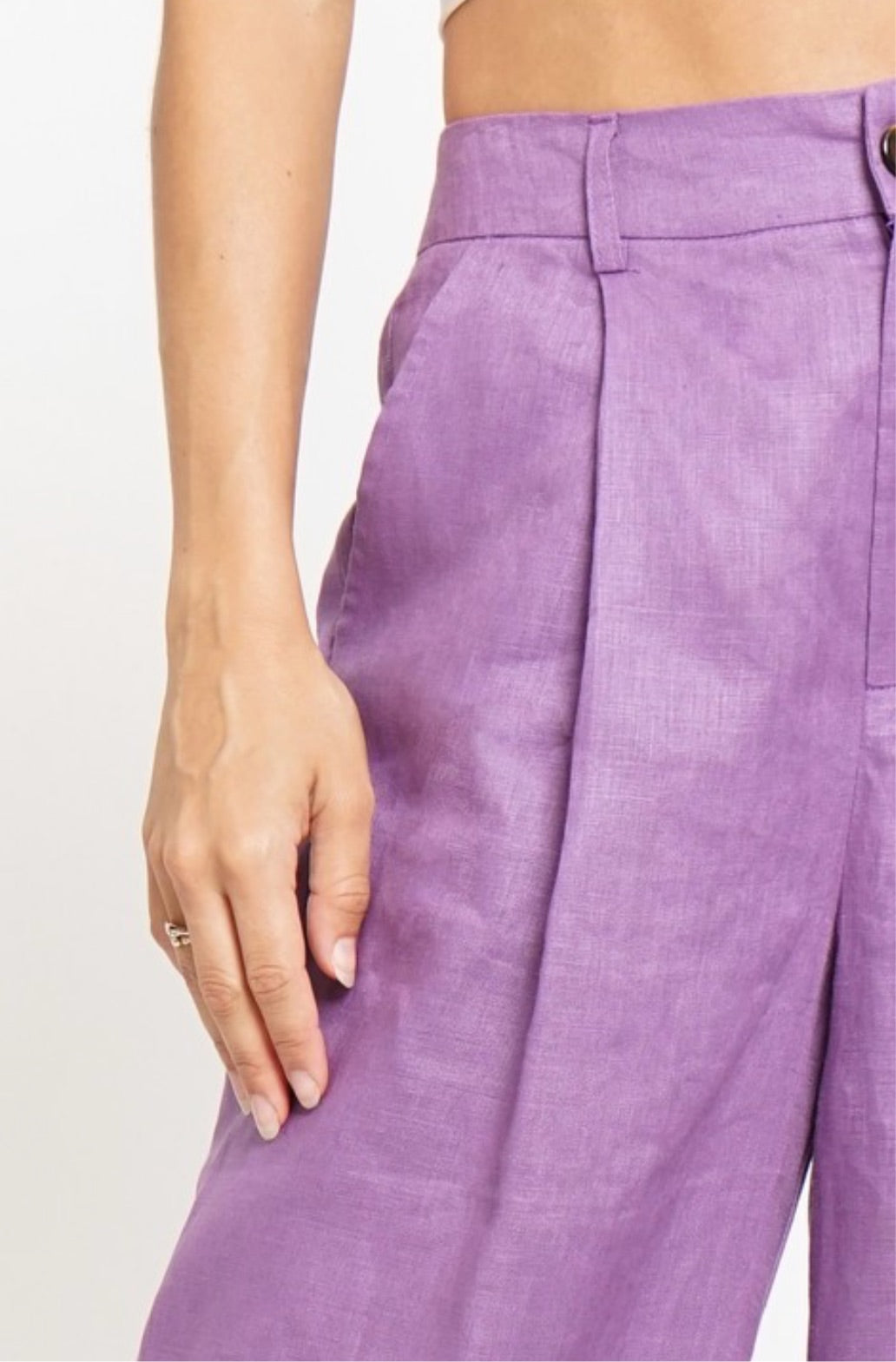 Purple Linen Pants