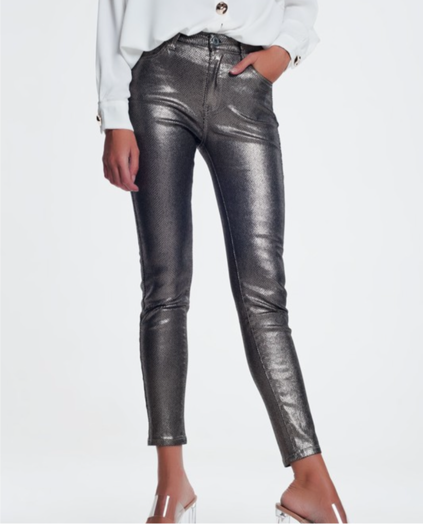 Silver Pants with snake print