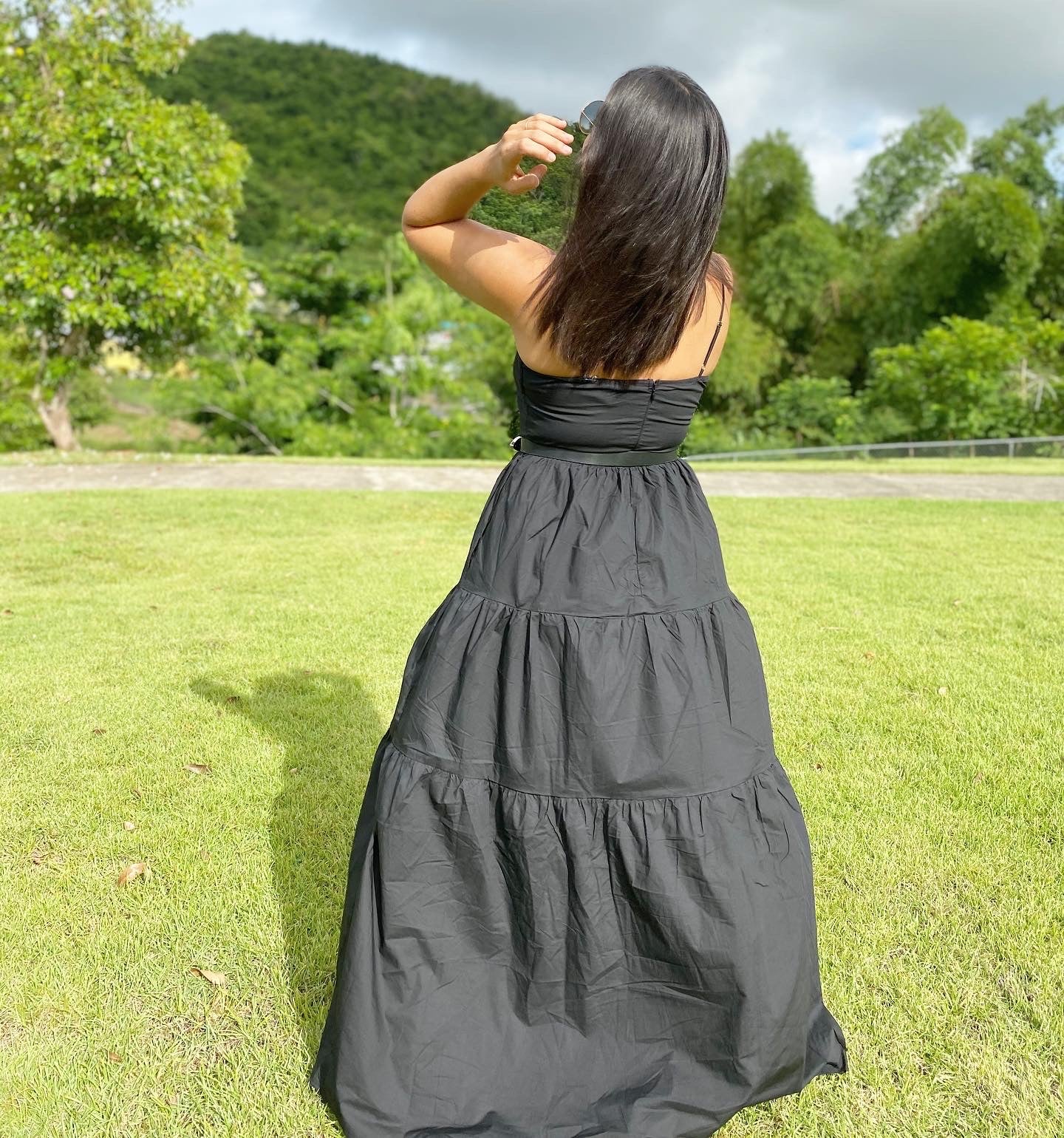 Black Maxi Dress w Belt