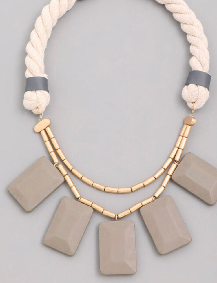 Big Necklace (wood, rope, wood)